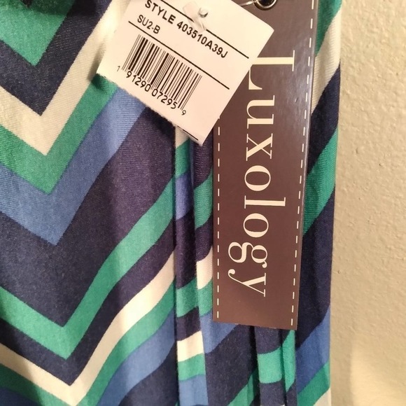 Luxology Chevron Print Spaghetti Strap Dress - Picture 3 of 8